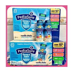 Thùng 24 chai Sữa Nước Pediasure Mỹ Optigro Vani Dâu Socola DHA Chất Xơ Fiber Lutein 237mL