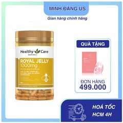 Viên Uống Sữa Ong Chúa Healthy Care Royal Jelly 1000mg - 365 Viên Hỗ Trợ Làm Đẹp, Tăng Cường Sức Đề Kháng, Chống Lão Hóa Da