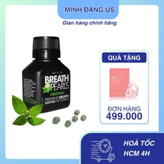 Viên uống thơm miệng Breath Pearls - Hỗ trợ khoang miệng, khử mùi hôi, chính hãng Úc cho người lớn và trẻ từ 6 tuổi trở lên