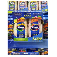 date 1/28 - Kẹo ngậm hương trái cây hỗ trợ tiêu hoá Tums chai 200 viên từ Mỹ