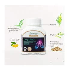 Viên Uống Thải Độc Phổi Lung Detox Vitatree 60 Viên - Hỗ Trợ Hô Hấp và Tăng Cường Miễn Dịch Từ Úc
