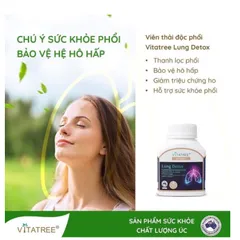 Viên Uống Thải Độc Phổi Lung Detox Vitatree 60 Viên - Hỗ Trợ Hô Hấp và Tăng Cường Miễn Dịch Từ Úc