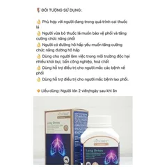Viên Uống Thải Độc Phổi Lung Detox Vitatree 60 Viên - Hỗ Trợ Hô Hấp và Tăng Cường Miễn Dịch Từ Úc