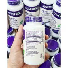 (Sales) Viên Uống Hỗ Trợ Mọc Tóc, Móng Natrol Biotin 10.000mcg 100 viên Nội Địa Mỹ Chính hãng