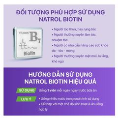 (Sales) Viên Uống Hỗ Trợ Mọc Tóc, Móng Natrol Biotin 10.000mcg 100 viên Nội Địa Mỹ Chính hãng