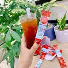 Trà Bưởi Giảm Cân Sanga Real Grapefruit Vita Tok Tok 30 Gói Hàn Quốc Chính Hãng