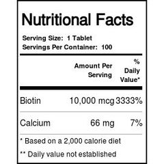 (Sales) Viên Uống Hỗ Trợ Mọc Tóc, Móng Natrol Biotin 10.000mcg 100 viên Nội Địa Mỹ Chính hãng