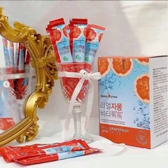 Trà Bưởi Giảm Cân Sanga Real Grapefruit Vita Tok Tok 30 Gói Hàn Quốc Chính Hãng