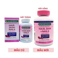Viên Uống Đẹp Da Tóc và Móng Nature's Bounty 250 Viên - Cải Thiện Da Mịn Màng, Tóc Dày và Khỏe, Hỗ Trợ Móng Chắc Khỏe