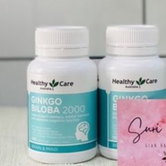 Viên Bổ Não Ginkgo Biloba 2000mg Healthy Care Úc - Hỗ Trợ Tăng Cường Trí Nhớ, Giảm Đau Đầu, Hộp 100 Viên