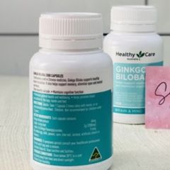 Viên Bổ Não Ginkgo Biloba 2000mg Healthy Care Úc - Hỗ Trợ Tăng Cường Trí Nhớ, Giảm Đau Đầu, Hộp 100 Viên