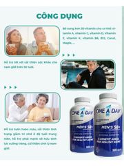 Viên Uống Vitamin Tổng Hợp One A Day Men's 50+ Multivitamin 300 Viên - Hỗ Trợ Sức Khỏe Nam Giới Trên 50 Tuổi