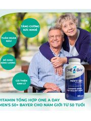 Viên Uống Vitamin Tổng Hợp One A Day Men's 50+ Multivitamin 300 Viên - Hỗ Trợ Sức Khỏe Nam Giới Trên 50 Tuổi