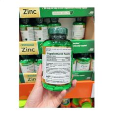 Viên uống bổ sung kẽm Nature’s Bounty Zinc 50mg - Hỗ trợ miễn dịch, chống oxy hóa, thân thiện với người ăn chay - 400 viên