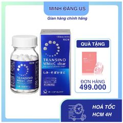Viên Uống Trắng Da Mờ Nám Transino White C Clear 120 Viên - Hỗ Trợ Làm Đẹp Da từ Nhật Bản, Vitamin C Tăng Cường Sức Khỏe Da
