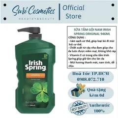 Sữa tắm gội nam Irish Spring Original | 5in1 - (hàng Mỹ) 946ml
