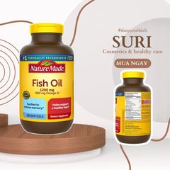 Dầu Cá Omega 3 Fish Oil Nature Made 1200mg 200 Viên Bổ Mắt