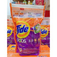 Viên Giặt Tide Pods 3in1 Mỹ - Giặt Tẩy Đánh Bật Vết Bẩn, Làm Trắng Vượt Trội, Thơm Lâu, Dễ Sử Dụng Cho Máy Giặt