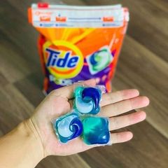 Viên Giặt Tide Pods 3in1 Mỹ - Giặt Tẩy Đánh Bật Vết Bẩn, Làm Trắng Vượt Trội, Thơm Lâu, Dễ Sử Dụng Cho Máy Giặt