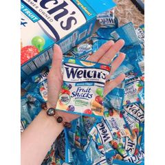 Kẹo Dẻo Trái Cây Welch's Mỹ - Snack Sinh Tố Tự Nhiên 90 Gói Nhỏ, Giàu Vitamin C, Không Chất Béo, Nguyên Liệu Từ Trái Cây Tươi