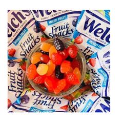 Kẹo Dẻo Trái Cây Welch's Mỹ - Snack Sinh Tố Tự Nhiên 90 Gói Nhỏ, Giàu Vitamin C, Không Chất Béo, Nguyên Liệu Từ Trái Cây Tươi