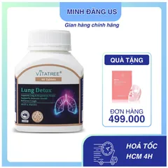Viên Uống Thải Độc Phổi Lung Detox Vitatree - Hỗ Trợ Bổ Phổi Khỏe Mạnh 60 Viên Hàng Úc