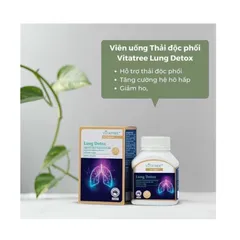 Viên Uống Thải Độc Phổi Lung Detox Vitatree - Hỗ Trợ Bổ Phổi Khỏe Mạnh 60 Viên Hàng Úc