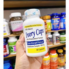 Viên uống trắng da Ivory Caps Glutathione Complex 1500mg chai 60 viên từ Mỹ