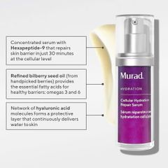 Serum Khôi Phục Da M.urad Cellular Hydration 30ml - Cấp Ẩm Ngay Lập Tức, Nuôi Dưỡng Da Khô, An Toàn Cho Mọi Loại Da