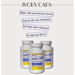 Viên uống trắng da Ivory Caps Glutathione Complex 1500mg chai 60 viên từ Mỹ