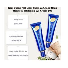 Kem Mắt Meishoku Placenta 30g - Kem Dưỡng Sáng Da Ngăn Ngừa Lão Hóa và Quầng Thâm Mắt Nhật Bản, Xóa Mờ Nếp Nhăn, Đánh Tan Bọng Mắt