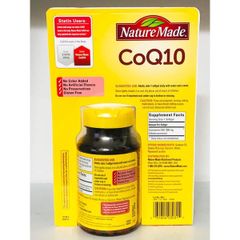 Viên uống bổ tim mạch CoQ10 Nature Made 200mg - Hỗ trợ sức khỏe tim mạch, ổn định huyết áp, tăng cường miễn dịch - 140 viên của Mỹ