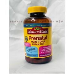 Viên Uống Vitamin Bà Bầu Nature Made Prenatal Multi + DHA 150 Viên - Hỗ Trợ Mẹ Bầu Khỏe Mạnh, Phát Triển Thai Nhi Tốt Nhất