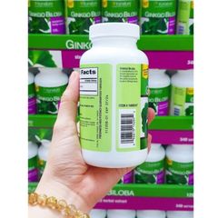 (Hàng công ty) Viên Uống Trunature Ginkgo Biloba 120mg - Bổ Não, bổ sung Trí Nhớ - Hỗ Trợ giúp Tinh Thần - 340 Viên Chính Hãng Mỹ