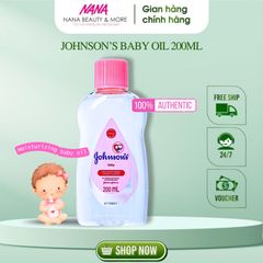 Dầu Mát xa và Dưỡng Ẩm Johnson’s Baby Oil 200ML - Giữ ẩm cho da nhạy cảm của bé, an toàn và hiệu quả cho cả người lớn.