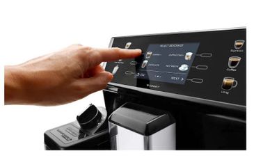 Máy Pha Cà Phê Tự Động DeLonghi PrimaDonna Class ECAM550.65.SB - 13 Loại Đồ Uống, Công Nghệ LatteCrema, Màn Hình TFT 3.5 inch