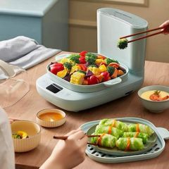Nồi Hấp Điện Hai Tầng Bear DZG-C60K1 - Dung Tích 5L, 11 Mức Nhiệt, Tính Năng Khử Clo, An Toàn Cho Gia Đình
