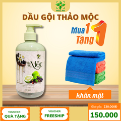 [ MUA 1 TẶNG 1 ] Dầu Gội MỘC AN 500ml - Chiết Xuất Bưởi, Bồ Kết, Hương Nhu Hỗ Trợ Mọc Tóc và Giảm Rụng Tóc, Chăm Sóc Tóc Tự Nhiên