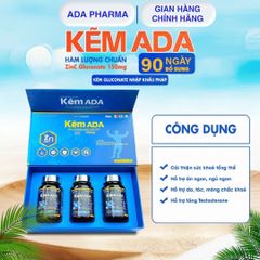 Viên Kẽm ADA Gluconate 150mg Nhập Khẩu Pháp - Tăng Cường Sinh Lực Nam Giới & Hỗ Trợ Miễn Dịch