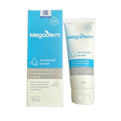 Gel Rửa Mặt Megaderm Sạch Dầu Mụn 100g - Sạch Sâu, Ngăn Ngừa Mụn, Dành Cho Da Nhờn, Hỗ Trợ Làm Sạch Và Kháng Khuẩn