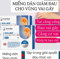 Hộp 4 Miếng Dán Giảm Đau Xương Khớp Vai Gáy - Dán  Đau Nhức, Thư Giãn Cơ Bắp Hiệu Quả