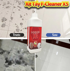 Nước Tẩy Trắng Vệ Sinh Sàn Nhá Dạng Xịt F-Cleaner X5 650ml - Sản Phẩm Làm Sạch Đường Ron Xi Măng và Bề Mặt Gạch Men