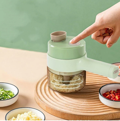 Máy Cắt Lát Tỏi Ớt Mini Cầm Tay - Máy Xay Thực Phẩm Đa Năng Pin Sạc, Dễ Dàng Vệ Sinh, Tiện Lợi Cho Nhà Bếp
