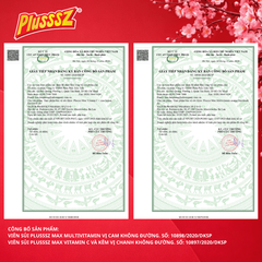 Viên Sủi PLUSSSZ MAX Multivitamin hương vị Cam và Vitamin C & Kẽm vị Chanh - Tăng cường sức đề kháng, dễ hòa tan 20 viên mỗi tuýp