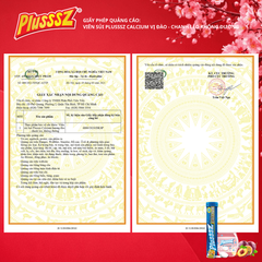 Viên Sủi Bổ Sung Canxi Plusssz Vị Đào & Chanh Leo Không Đường - Combo 4 Tuýp 20 Viên Sủi Hòa Tan Dễ Dàng, Tăng Cường Sức Khỏe Xương Khớp