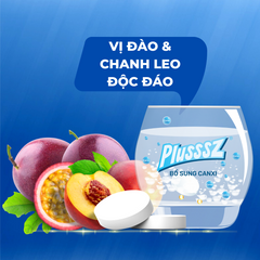 [COMBO 2 TUÝP X 20 VIÊN] PLUSSSZ CALCIUM vị đào, chanh leo không đường - Hàng nhập khẩu
