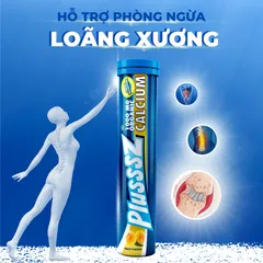Viên Sủi Canxi Hữu Cơ PLUSSSZ 20 Viên - Hương Đào & Chanh Leo - Hỗ Trợ Giảm Loãng Xương, Dinh Dưỡng Bổ Sung Sức Khỏe Xương