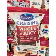 Nam Việt Quất Sấy Khô Ocean Spray Craisins 1.8kg - Quả Mạn Việt Quất Dinh Dưỡng, Ăn Vặt Ngon Miệng, Tăng Cường Miễn Dịch