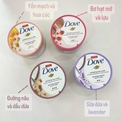 Tẩy Tế Bào Chết DOVE Mỹ 298gram - Chăm Sóc Da Mặt Hương Lựu Bơ Hạt Mỡ, Dưỡng Ẩm Mịn Màng, Giúp Da Khỏe Đẹp