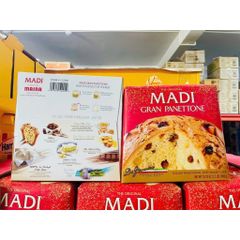 Bánh Madi Gran Panetton 1kg - Bánh ngọt truyền thống Ý thượng hạng, thơm ngon cho bữa tiệc Giáng Sinh